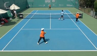 Tennis players evacuate in terrifying scenes as fire breaks out after drone intercepted | Tennis | Sport