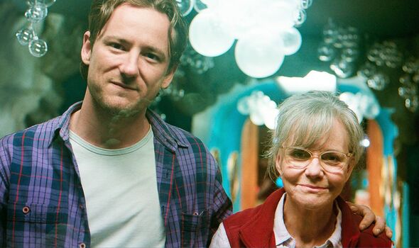 Lewis Pullman and Sally Field