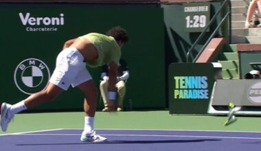 Indian Wells star obliterates racket and throws it in the bin in fiery outburst | Tennis | Sport