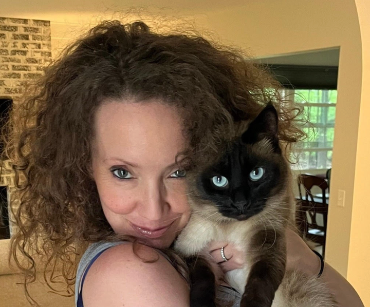 The author and her cat Alfred.