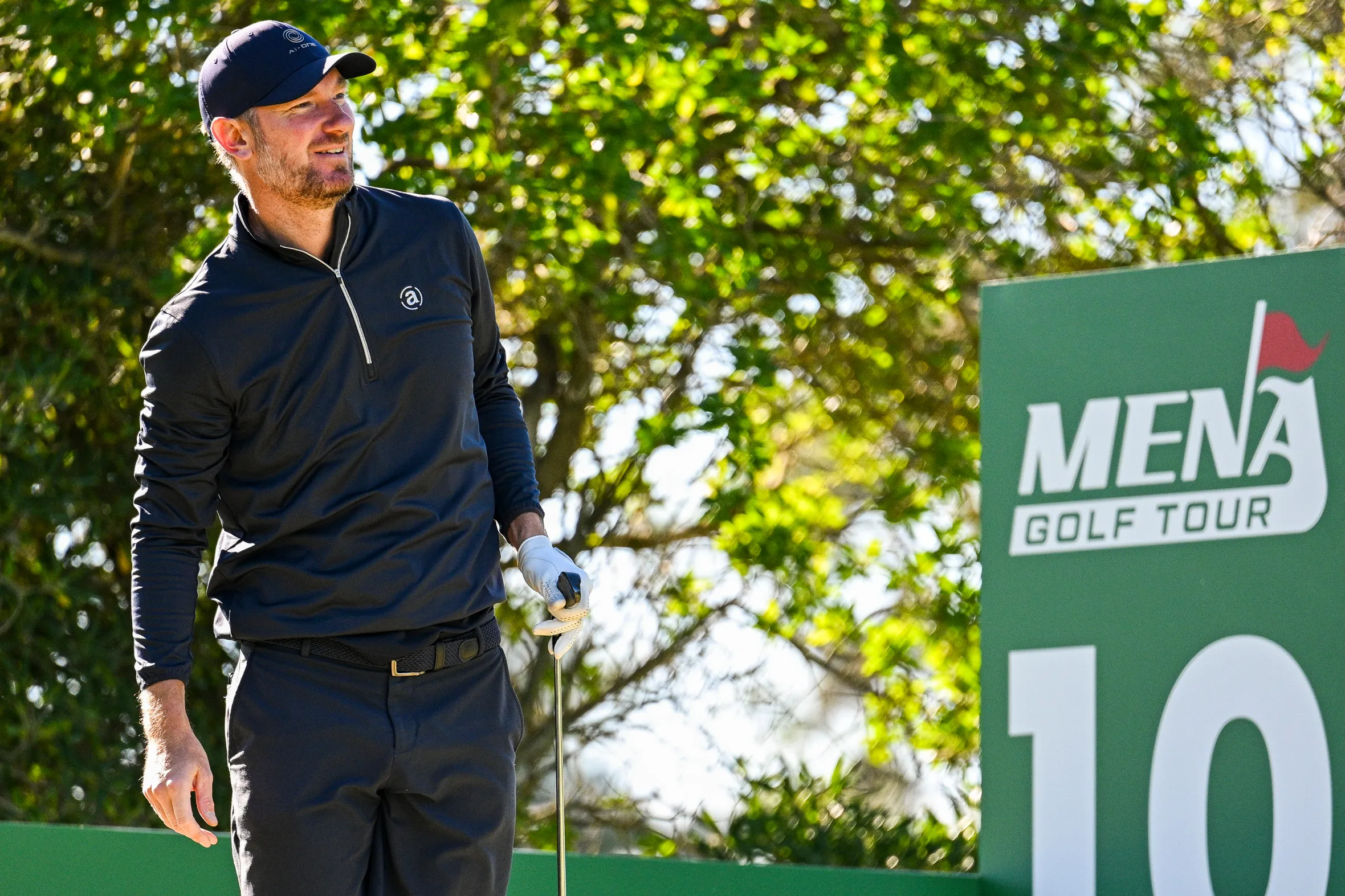 Chris Wood of England on the 10th hole during the MENA Golf Tour Q School.