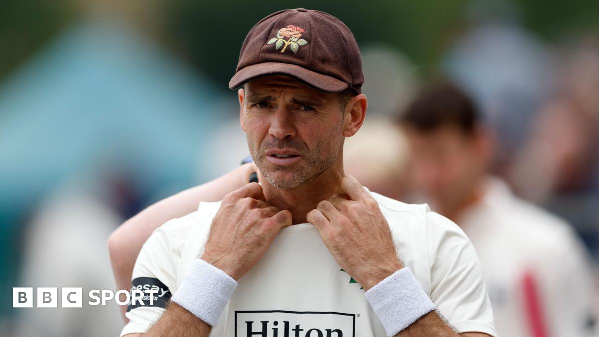 Ajeet Singh Dale has his body almost bent double through the exertion of bowling fast. He is also wearing a black watch on his left arm and he has a headband to keep his black flowing hair in check.