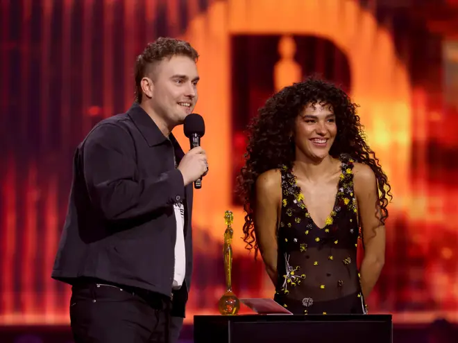 Sam Fender and Olivia Dean win Song of the Year for Rein Me In at The BRIT Awards 2026