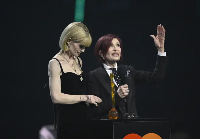 Kelly and Sharon Osbourne accept Ozzy Osbourne's posthumous Lifetime Achievement Award at The BRIT Awards 2026