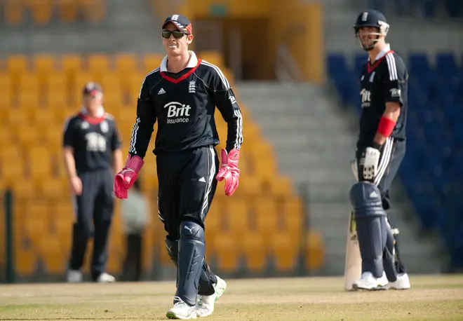 England Lions wicketkeeper Craig Kieswetter during International Twenty20 Friendly at the Dubai Sports City, UAE.