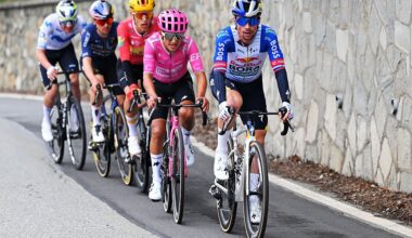 TURIN, ITALY - MARCH 18: (L-R) Jefferson Alexander Cepeda of Ecuador and Team EF Education - EasyPost and Primoz Roglic of Slovenia and Team Red Bull - BORA - hansgrohe attack during the 106th Milano-Torino 2026 a 174km one day race from Rho to Turin - Superga 670m / #UCIWT / on March 18, 2026 in Turin, Italy. (Photo by Tim de Waele/Getty Images)