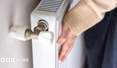 A ship is seen in front of a massive iceberg.
