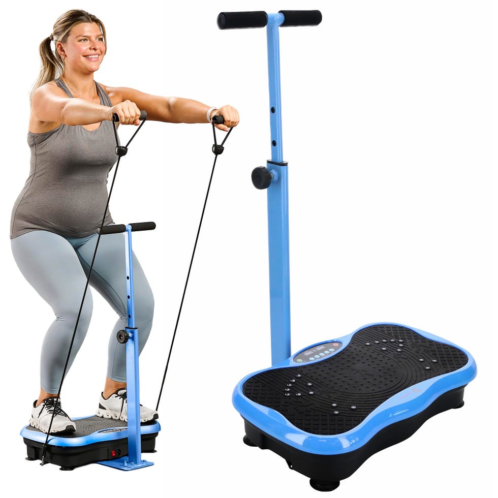 TrimLite Vibration Plate Exercise Machine with Handlebars