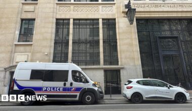 Prosecutors have arrested three people following an attack on Bank of America’s offices in Paris.