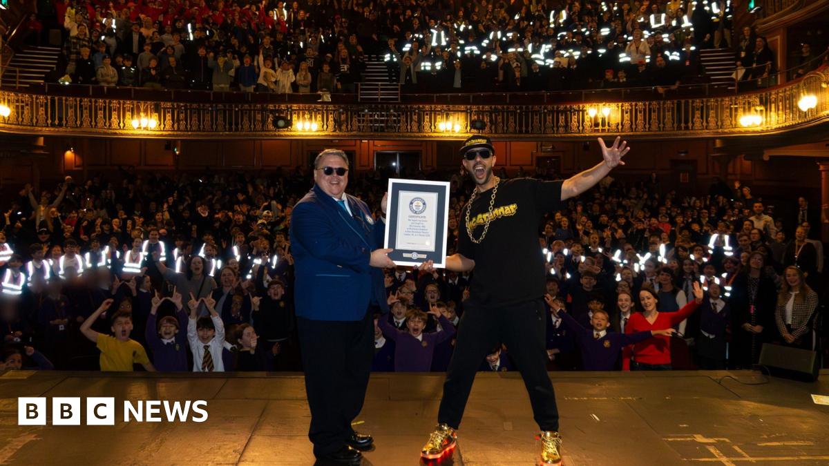 Craig Glenday, adjudicator and editor-in-chief of Guinness World Records and Guinness World Record breaker MC Grammar.