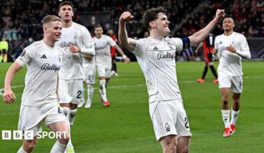 Midtjylland 1-2 Nottingham Forest (0-3 on pens): Reds reach Europa League quarter-finals