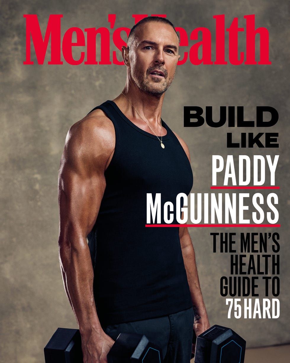 magazine cover featuring fitness content and a muscular individual