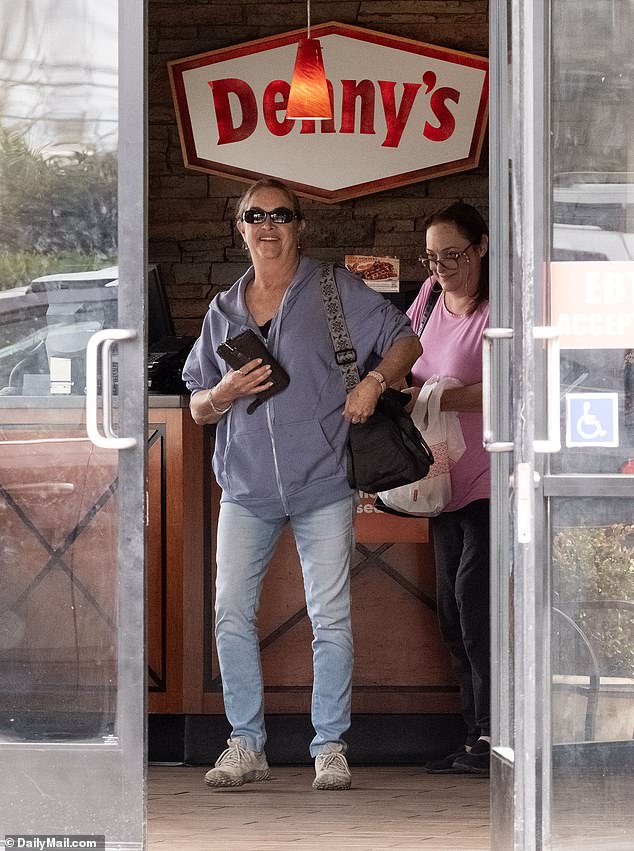 Gene Hackman's daughters, Elizabeth and Leslie, were seen leaving a Denny's restaurant near Burbank, California, the day after their father was found dead. The two sisters along with Hackman's son Christophe are now battling over his $90M fortune