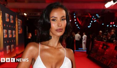 Picture of Maya Jama on the Brit Awards red carpet in March 2026