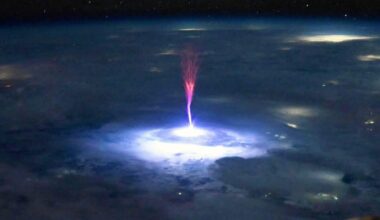 A Nasa Astronaut Photographs A Rare Red Flash 55 Miles Above A Storm And It Lasts Only Milliseconds