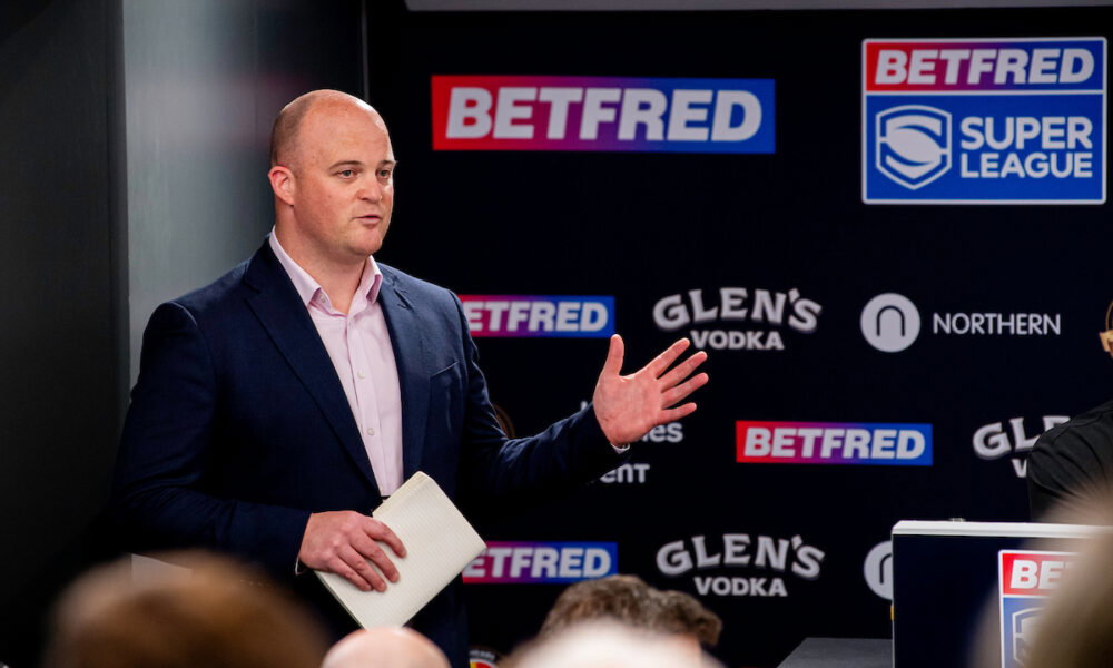 Rhodri Jones at the Super League Grand Final press conference