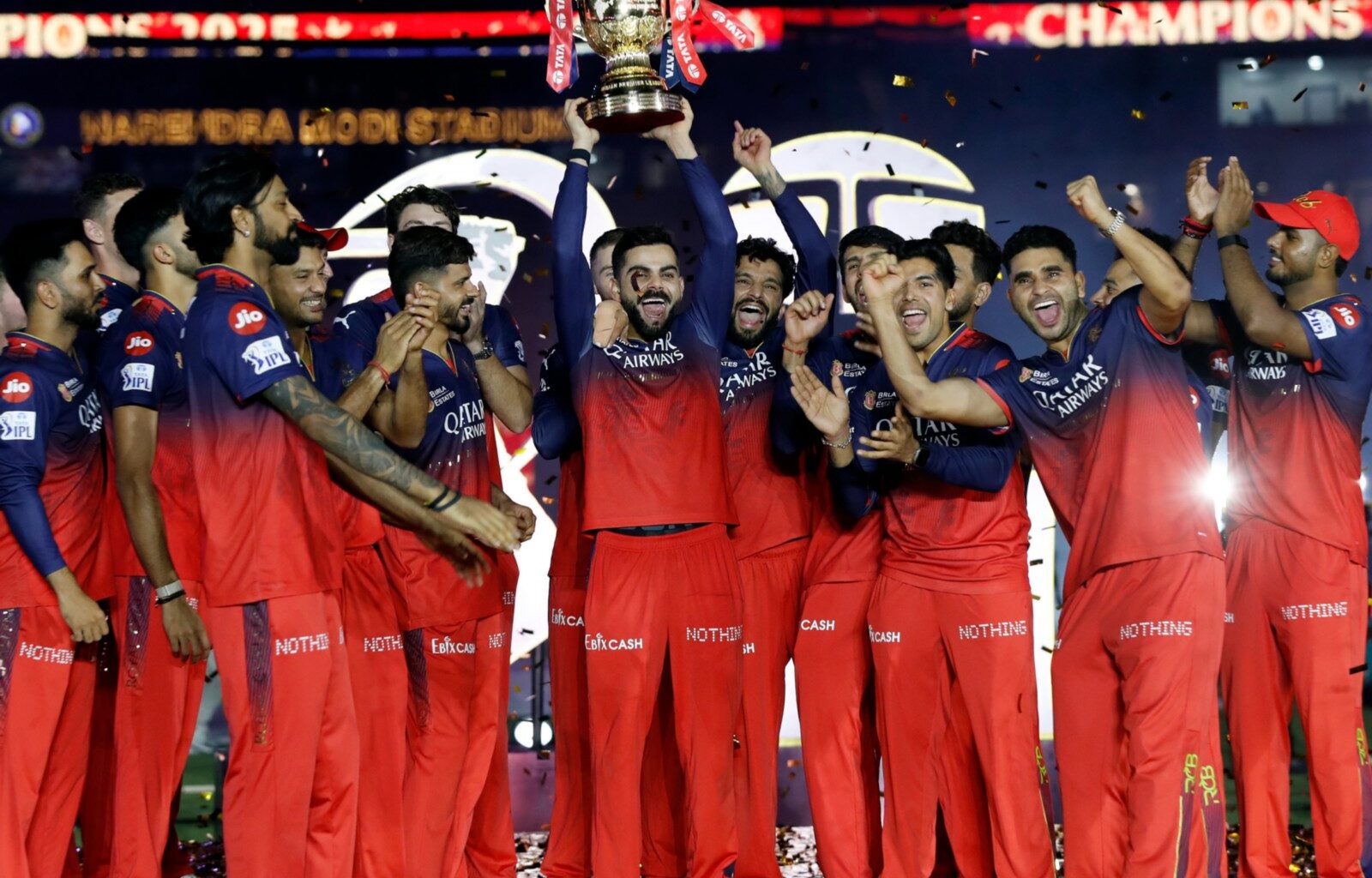 RCB team celebrating IPL 2025 title win (Photo: ANI)