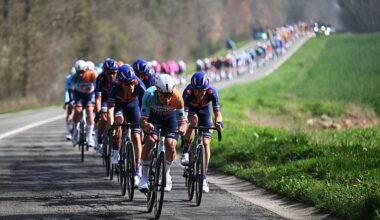 CARRIERES-SOUS-POISSY, FRANCE - MARCH 08: Guillaume Boivin of Canada and Team NSN Cycling competes during the 84th Paris-Nice 2026, Stage 1 a 170.9km stage from Acheres to Carrieres-sous-Poissy / #UCIWT / on March 08, 2026 in Carrieres-sous-Poissy, France. (Photo by Szymon Gruchalski/Getty Images)
