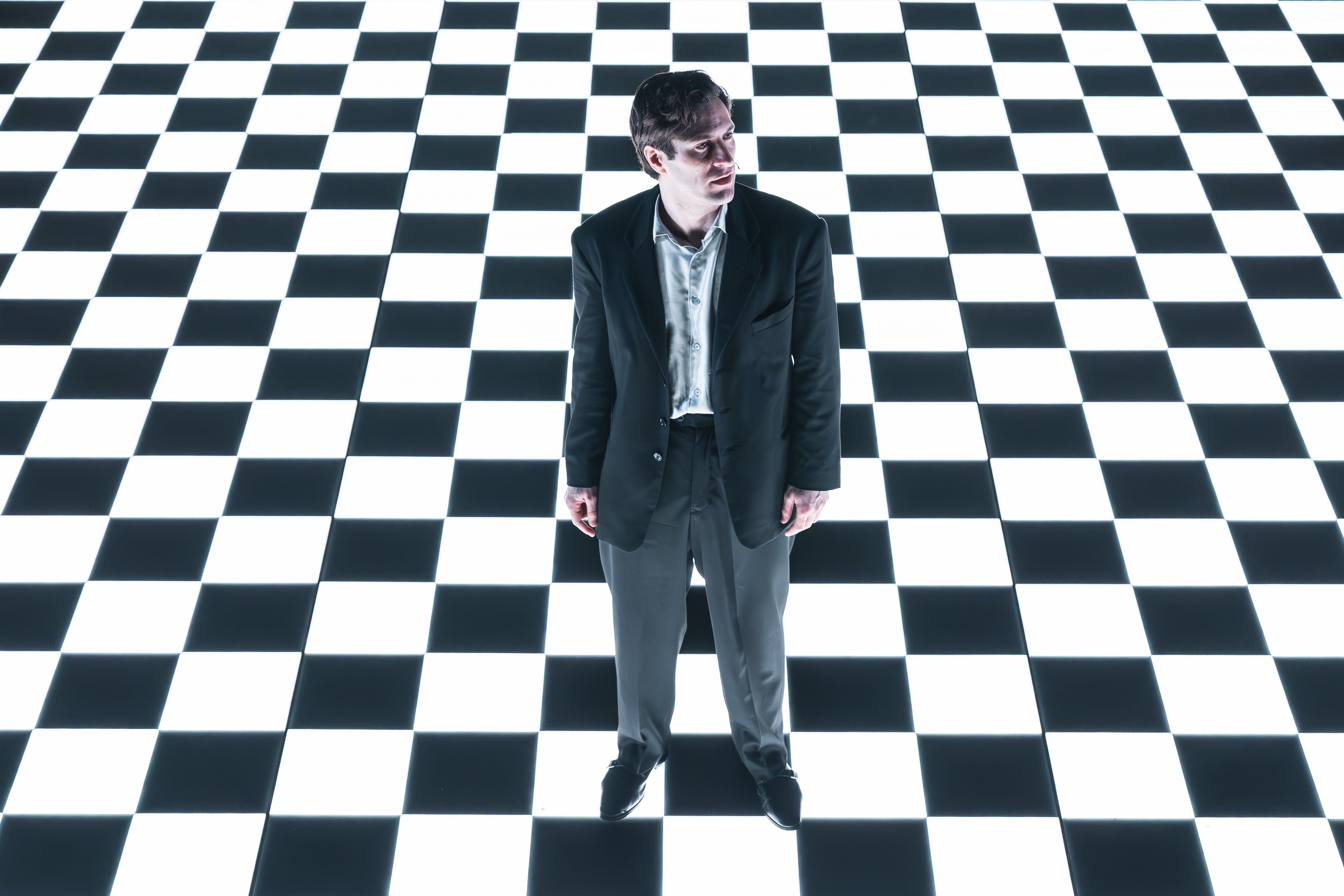 Arty Froushan as Patrick Bateman in ‘American Psycho’