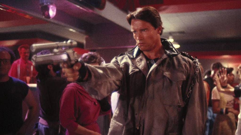Arnold Schwarzenegger as the T-800 in The Terminator
