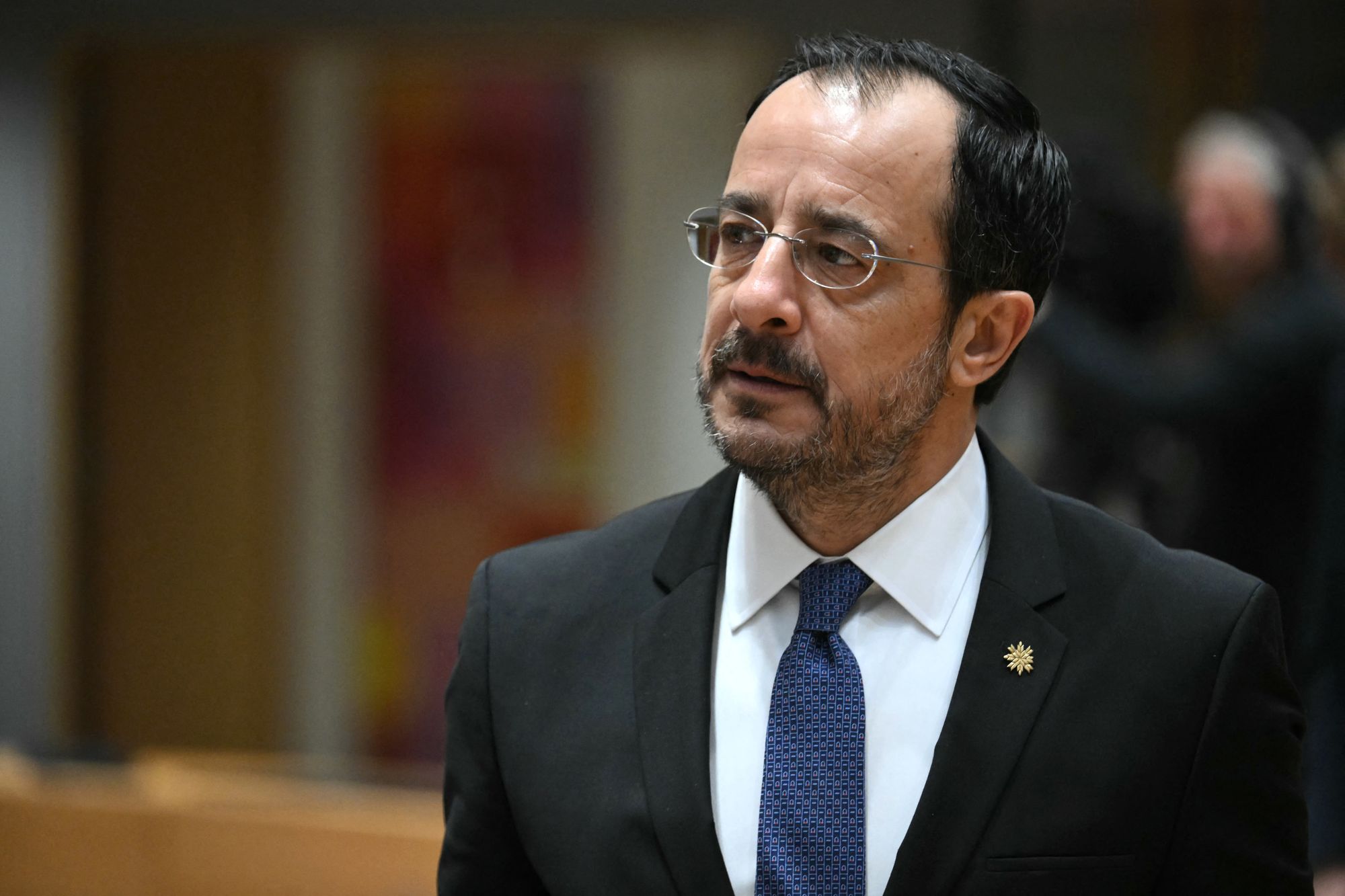 Nikos Christodoulides pictured at an EU summit in Brussels on Thursday