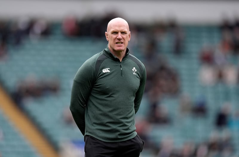 Ireland forwards coach Paul O'Connell ahead of the game against England at Twickenham. Photograph: Andrew Matthews/PA