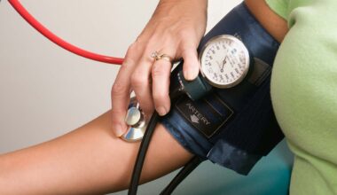 A person having a blood pressure check