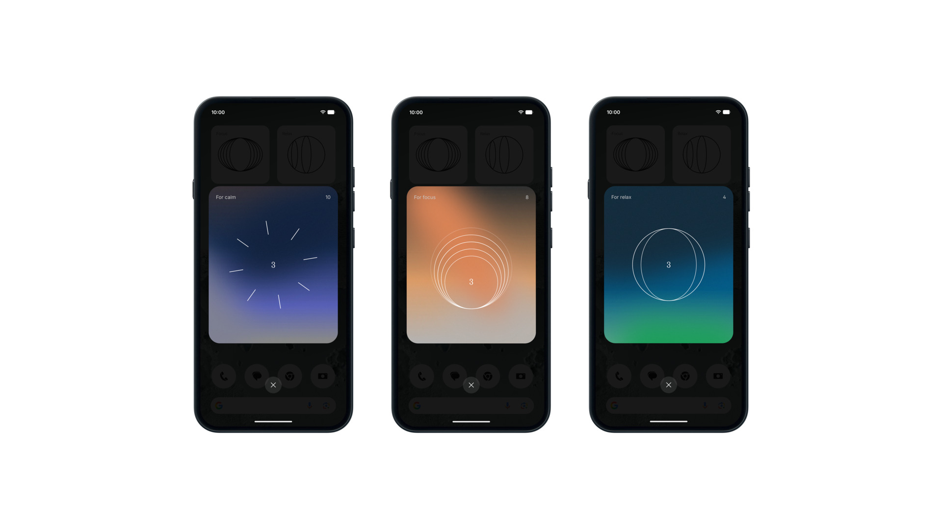 Breathing break widgets