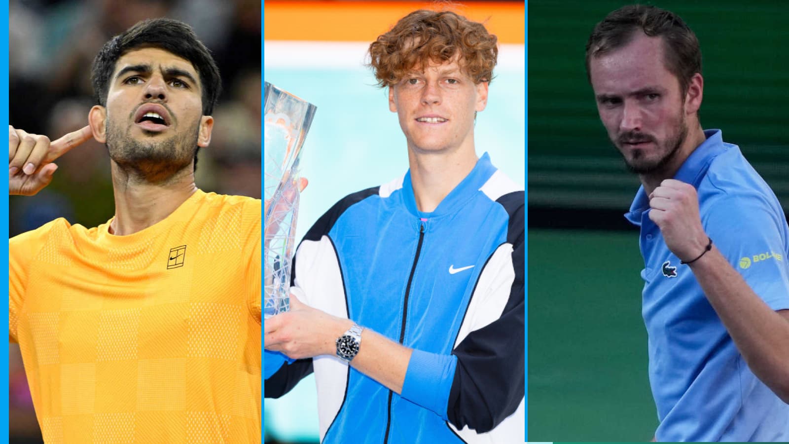 Miami Open: Jannik Sinner beats Carlos Alcaraz as Daniil Medvedev continues resurgence