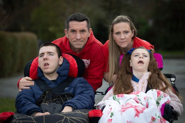 Lucy and Mike Carroll with their children Ollie and Amelia