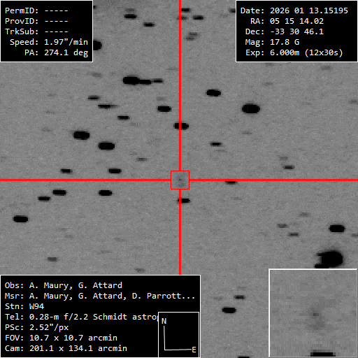 Comet C 2026 A1 Discovery Animation Maps