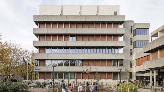 ATAMA riffs off Brutalist language in rework of 1970s former town hall