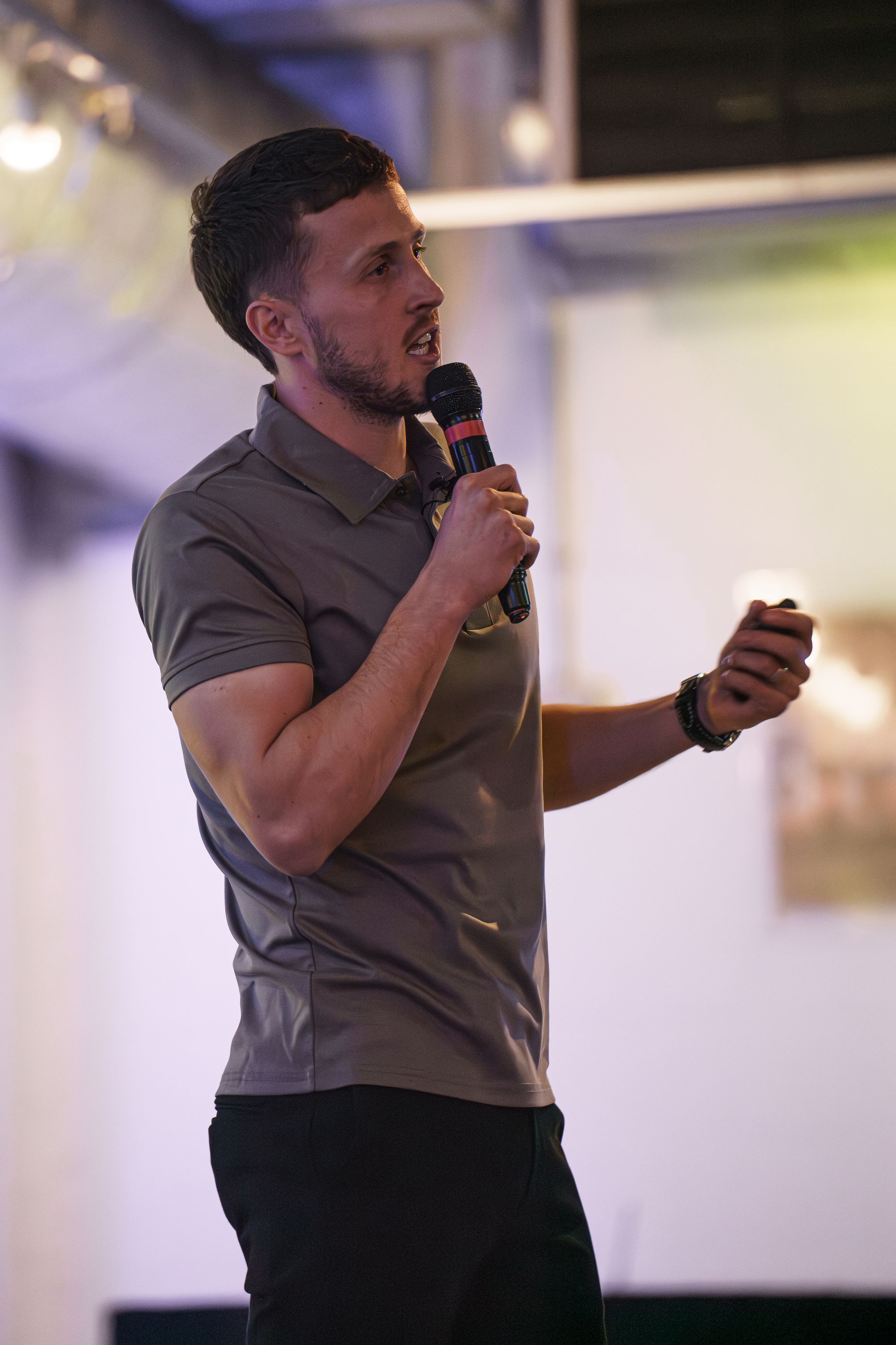 Vaulks speaking at the suicide-prevention workshop at the Kasssam Stadium this week