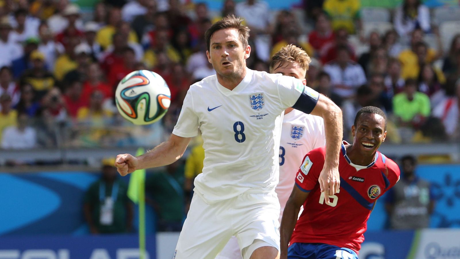 Frank Lampard in action for England at the 2014 World Cup