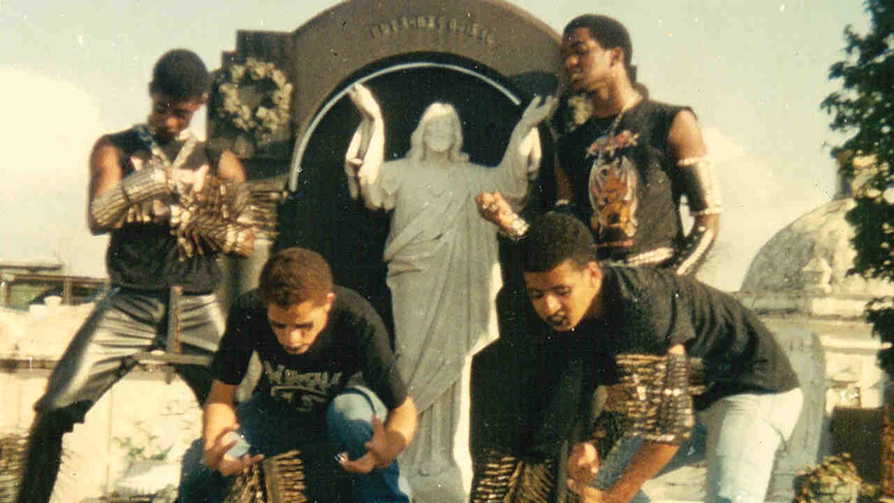 Mystifier posing for a photograph in the late 1980s