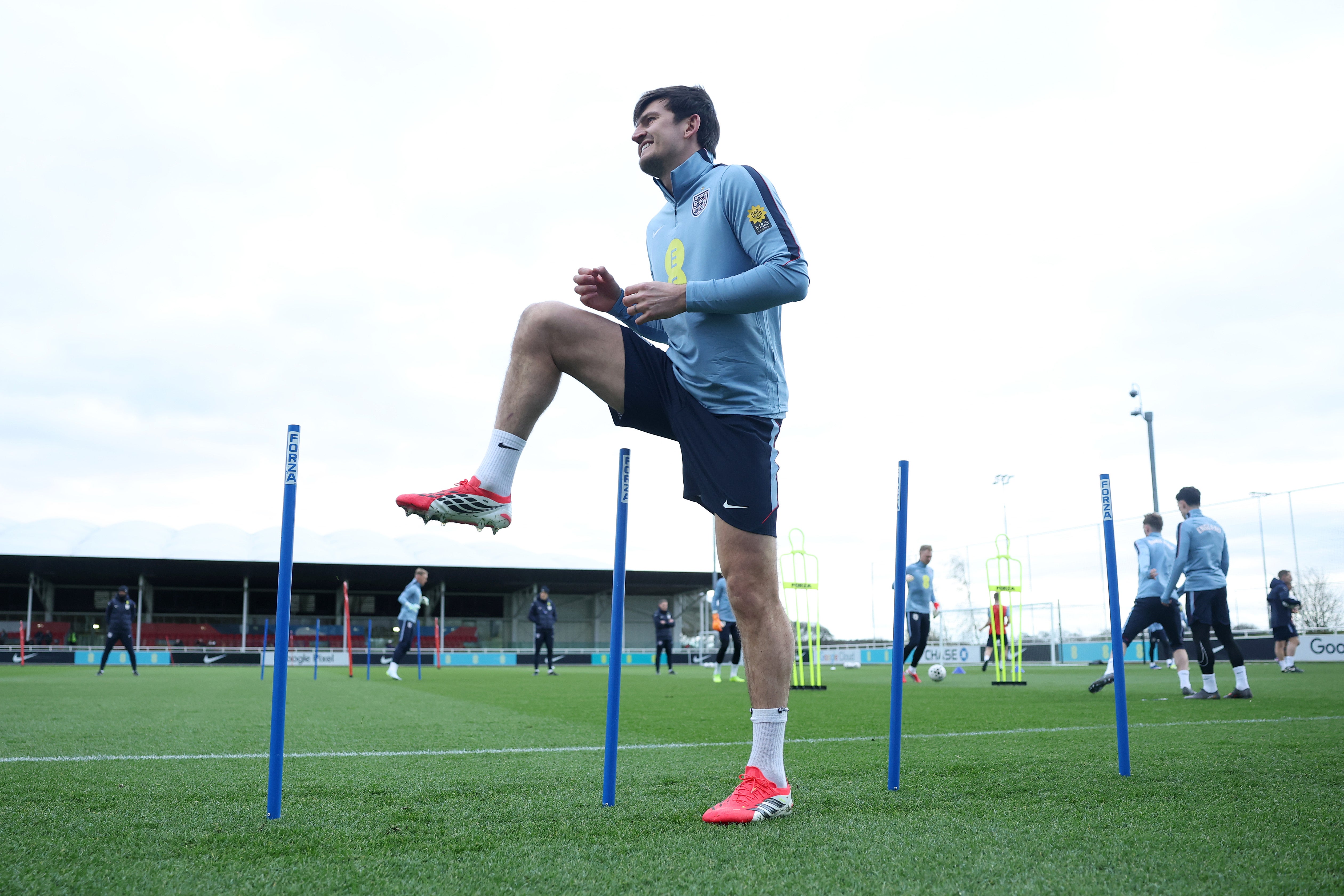 Harry Maguire in training for England at St George's Park