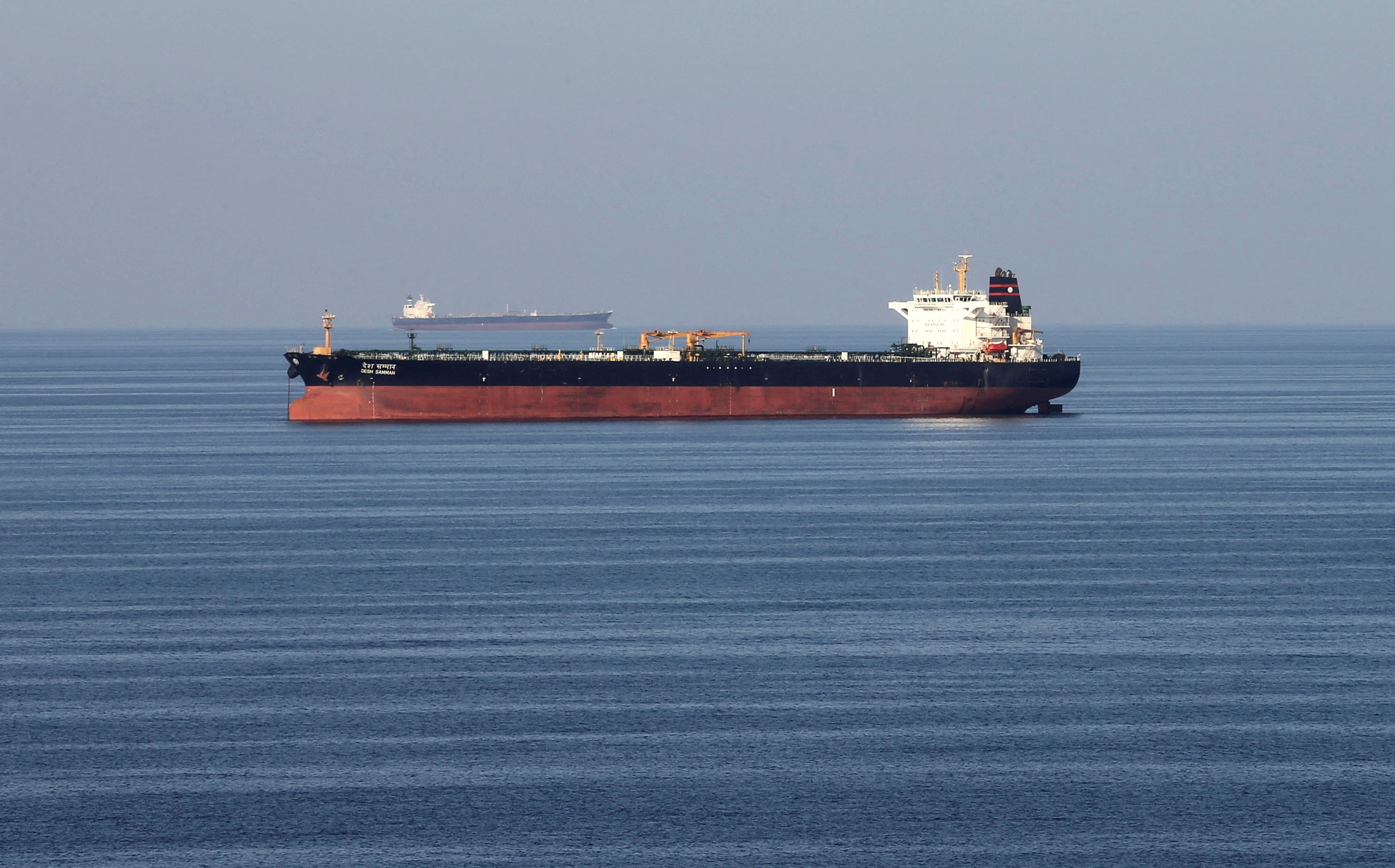 Tankers sailing through the Strait of Hormuz, where tensions can send shock waves through oil markets