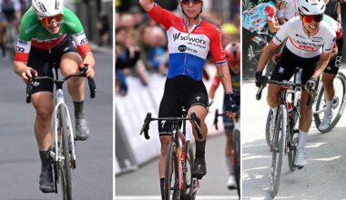 Composite image of Elisa Longo Borghini, Lorena Wiebes and Kasia Niewiadoma