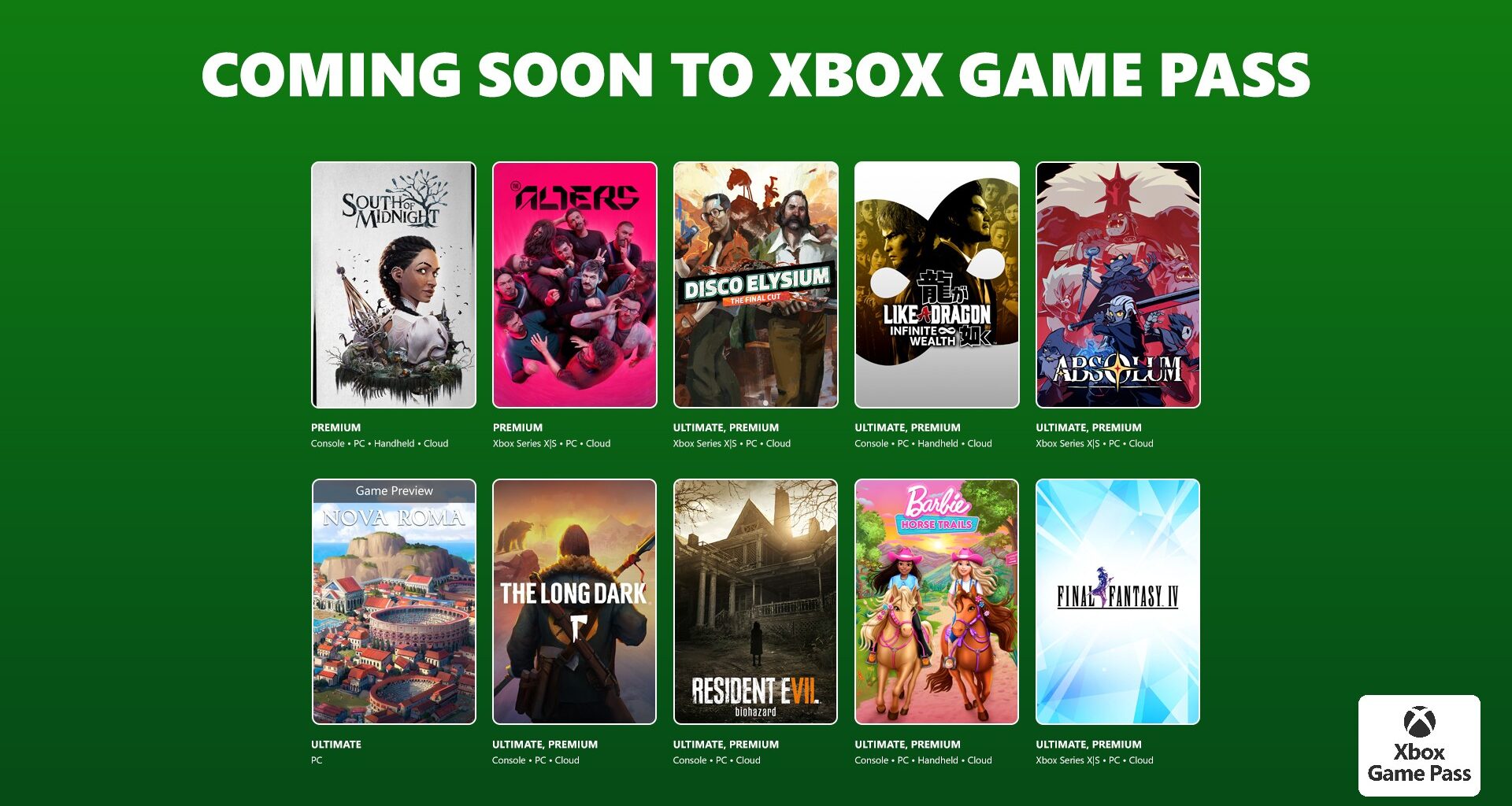 Coming to Xbox Game Pass: Disco Elysium, Resident Evil 7: Biohazard, Final Fantasy IV and More
