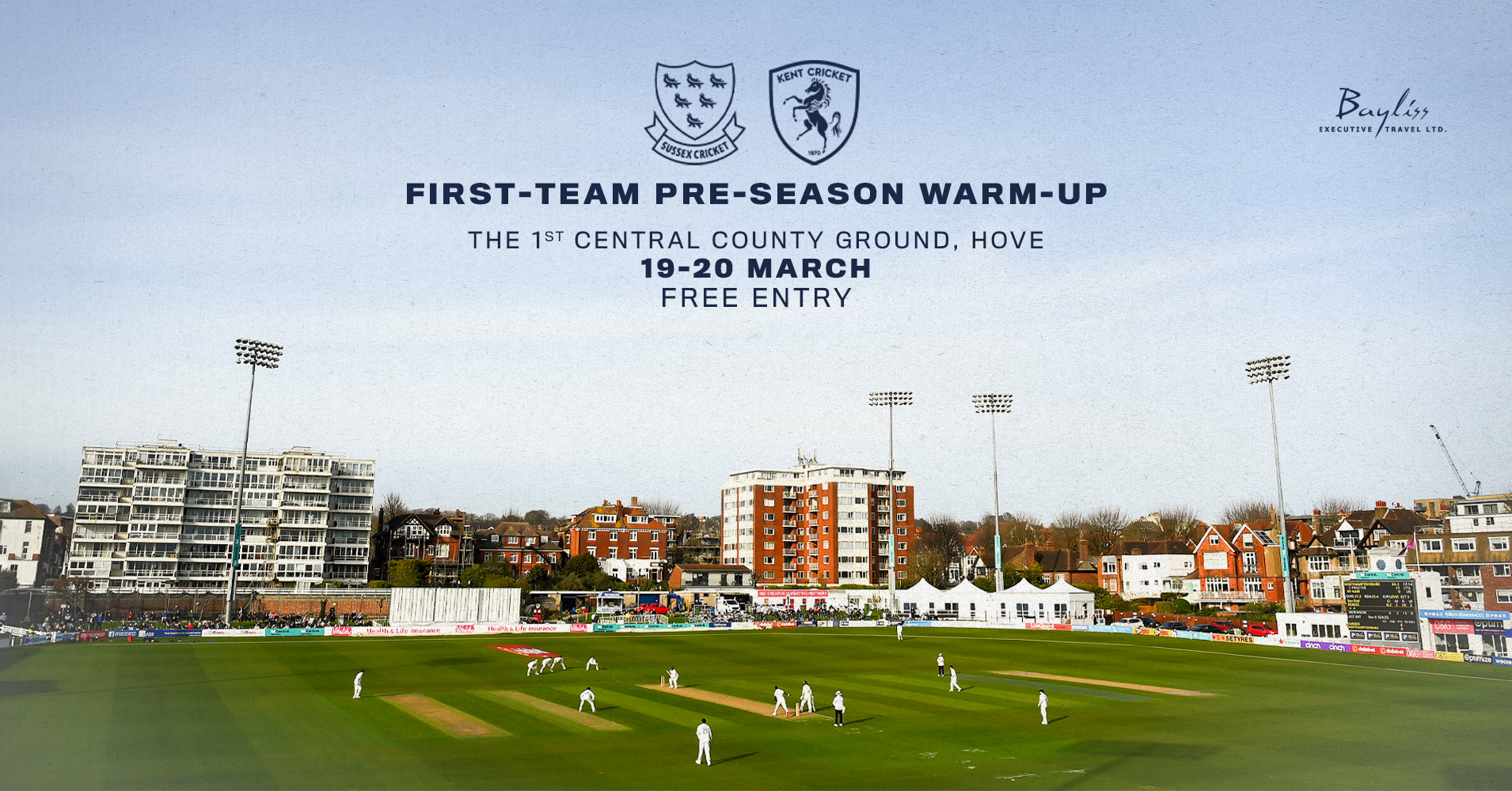 Kent Men to face Sussex in two-day warm-up at Hove