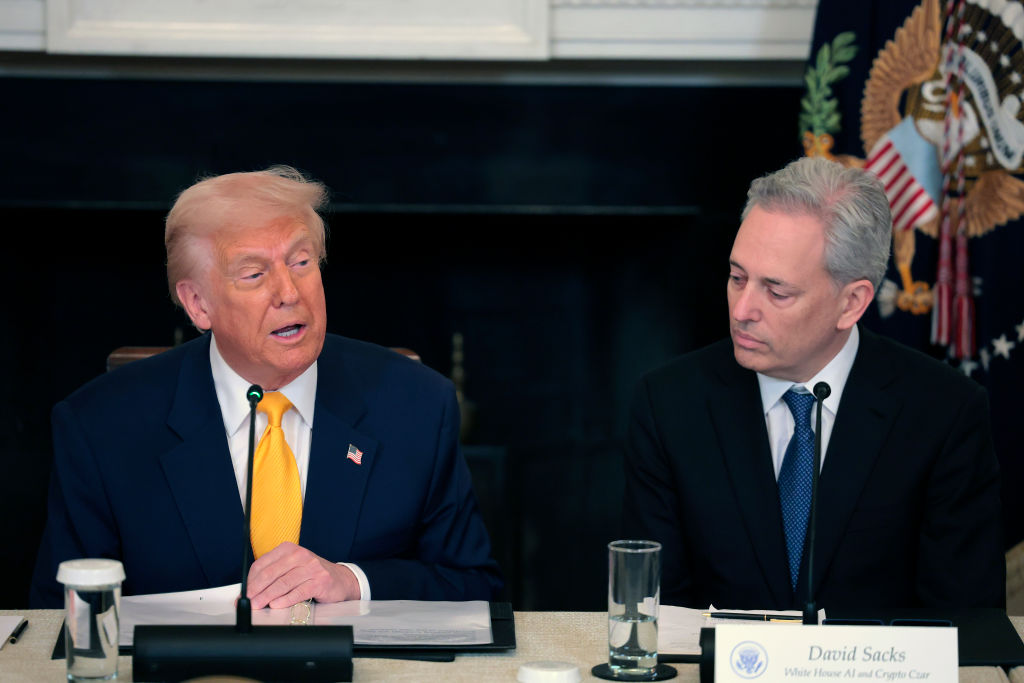 U.S. President Donald Trump and White House Crypto Czar David Sacks