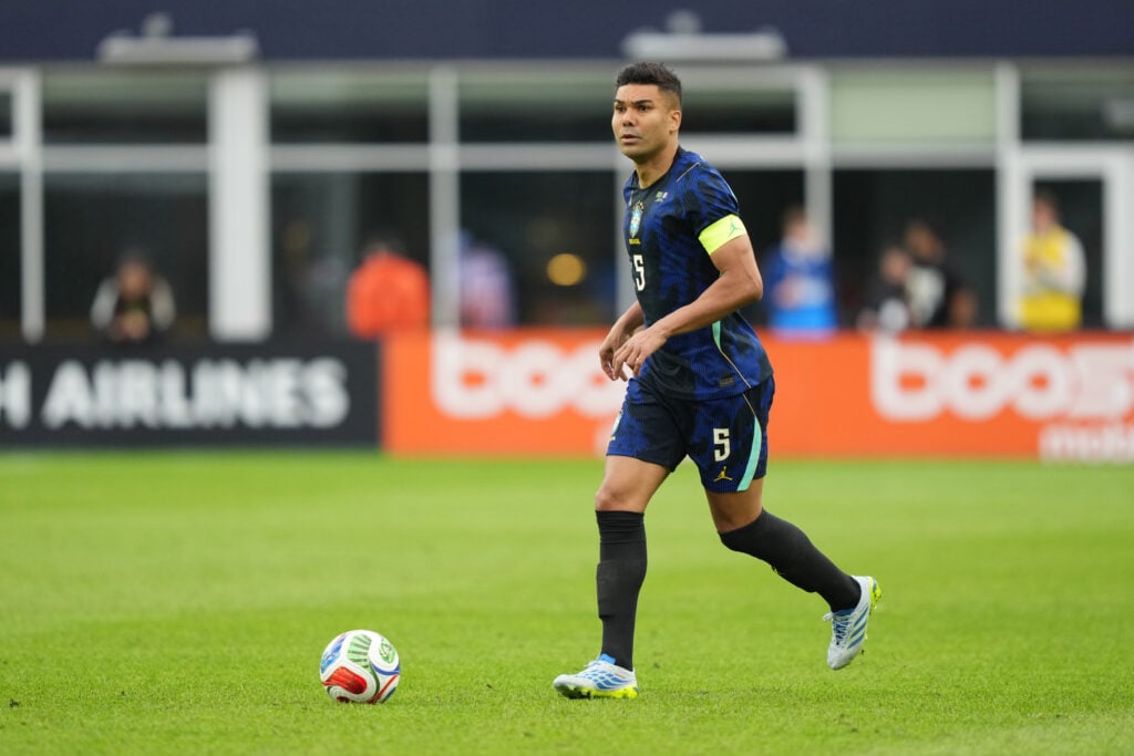 Casemiro playing against France in Boston