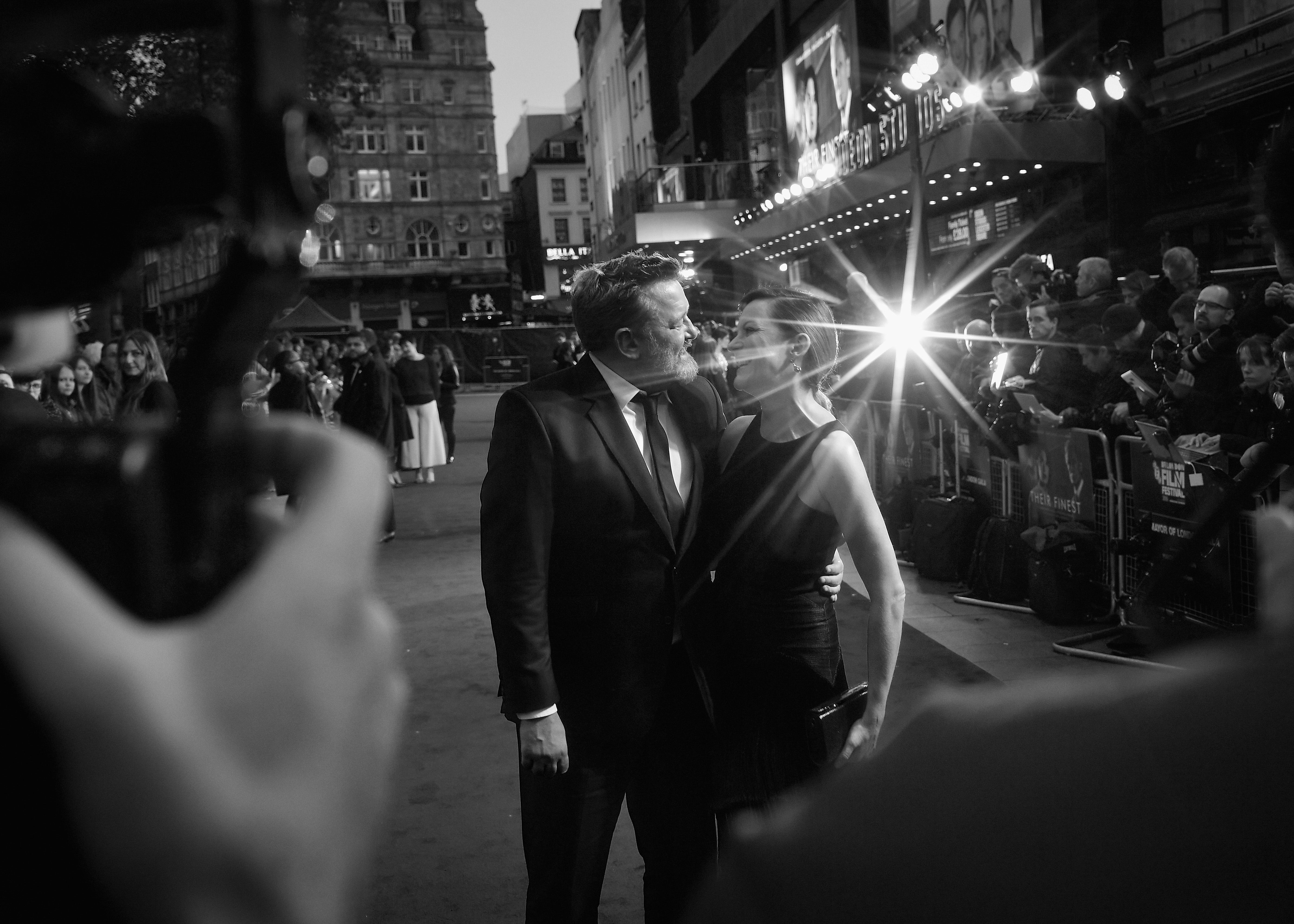Starry-eyed: Garvey and his wife, actor Rachael Stirling, at a screening at the BFI London Film Festival, 2016