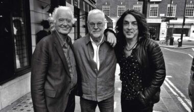Danny Francis with Jimmy Page and Paul Stanley
