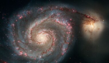 This sharpest-ever image of M51, the "Whirlpool Galaxy," was captured in 2005 with the Hubble Space Telescope.