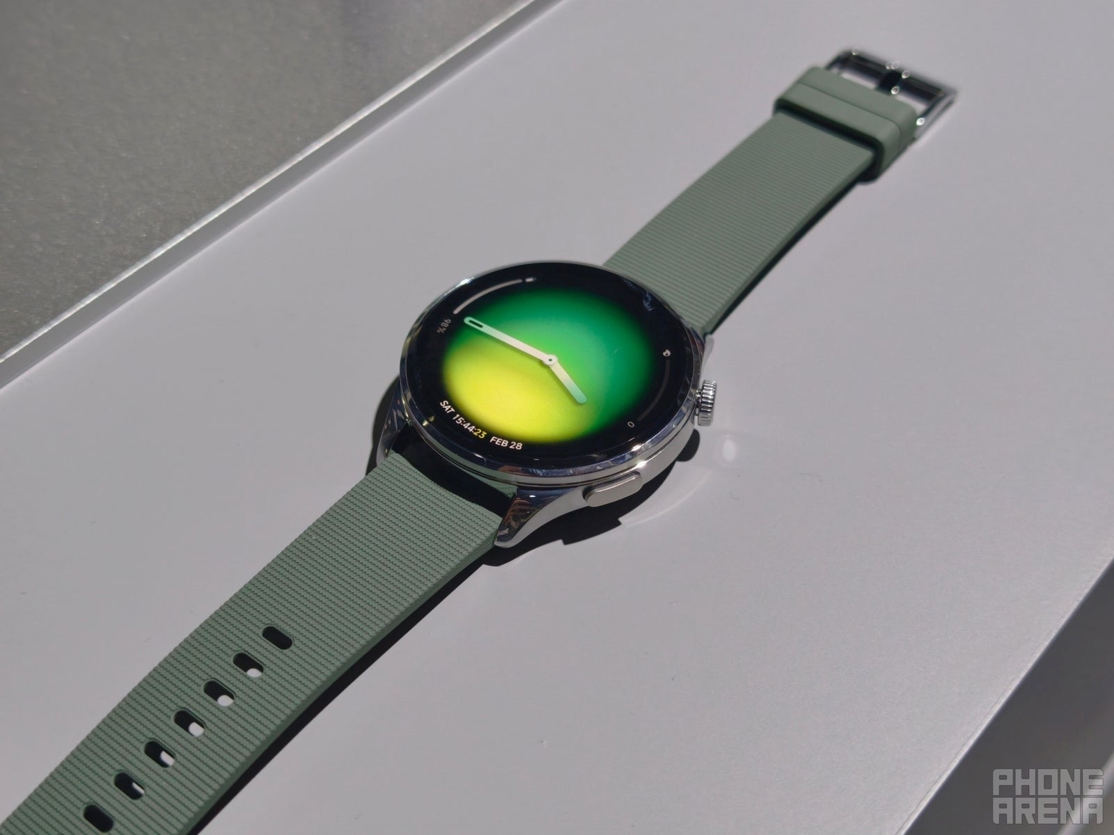 It doesn't look like Europe is getting a leather or titanium strap | Image by PhoneArena - Hands-on with the first EMG smartwatch: Xiaomi Watch 5 is back in the Wear OS fold