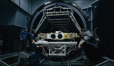 K2's Gravitas spacecraft undergoes thermal testing ahead of launch.