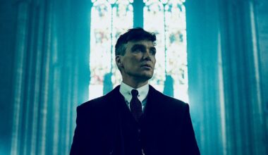 Cillian Murphy as Tommy Shelby, in a church, in a still image from Peaky Blinders season 6