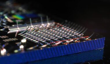 Image of the "ski jumps" on the photonic chip. Credit - MIT / M. Saha et al.