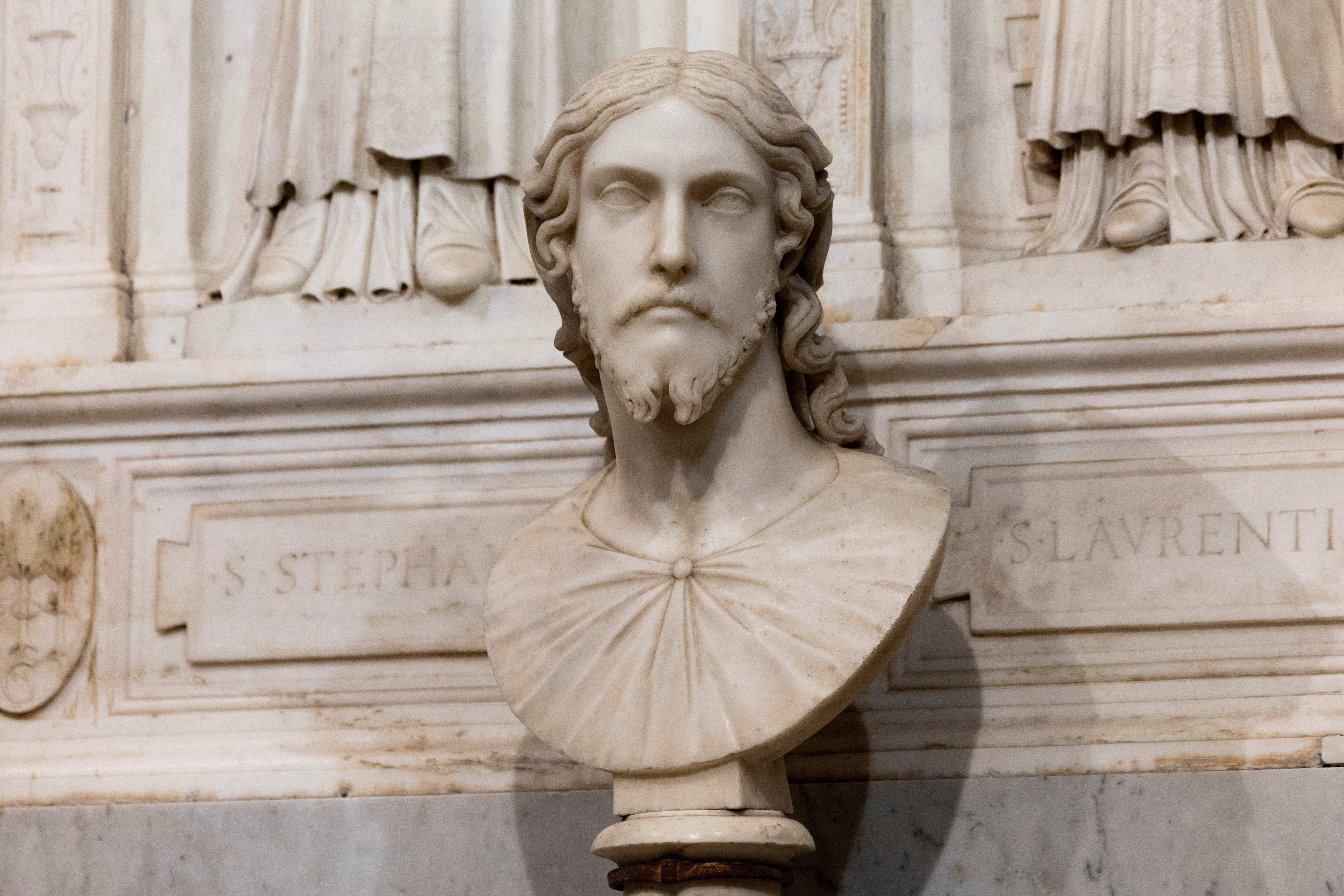 Marble bust attributed to Michelangelo after decade-long research in Rome